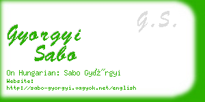 gyorgyi sabo business card